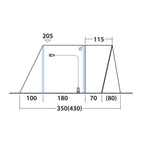 Outwell Talladega Air Awning (175-200cm) (2025)