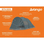  Vango Beta 550xl Tent (Mineral Green)