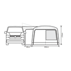  Outdoor Revolution Cayman Combo Air Mid Driveaway Awning (210-255cm)