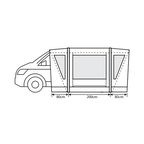  Outdoor Revolution Cayman Combo Air Mid Driveaway Awning (210-255cm)