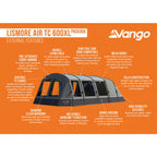 Vango Airbeam Vango Lismore TC Air 600XL Tent Package (incl Footprint)