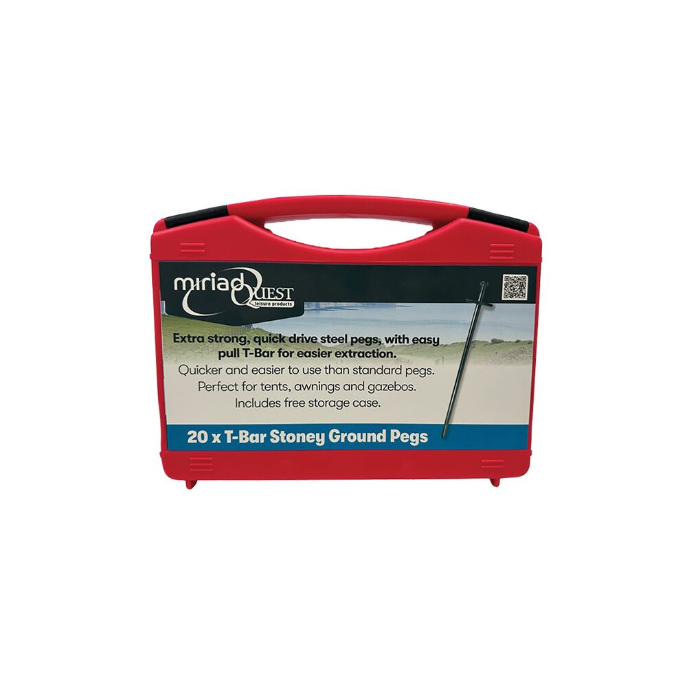 Quest Liberty T-Bar Stoney Ground Pegs (Pack Of 20)