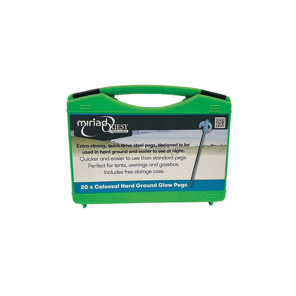 Quest Liberty Colossal Hard Ground Glow Pegs (Pack Of 20)