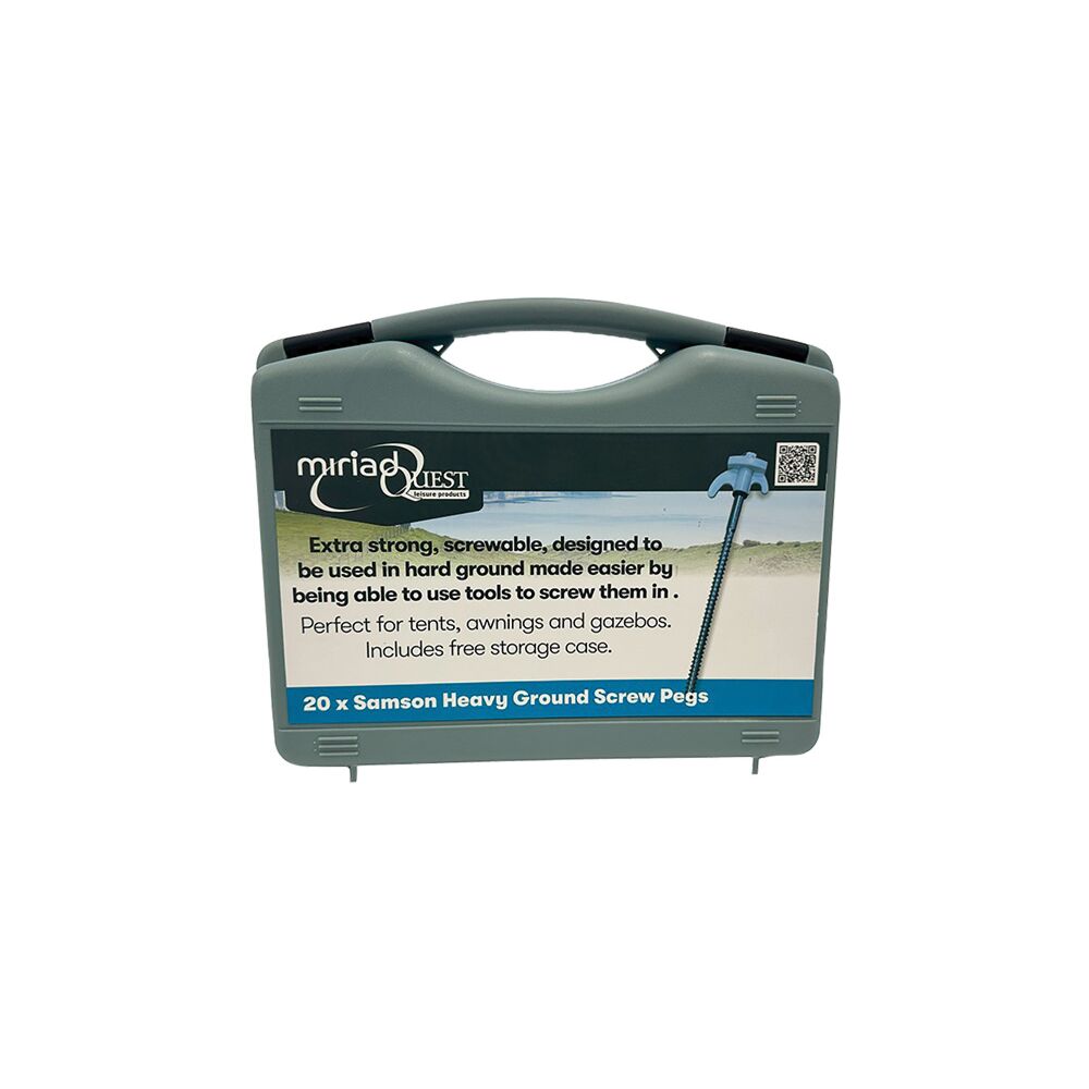 Quest Liberty Samson Heavy Ground Screw Pegs (Pack Of 20)