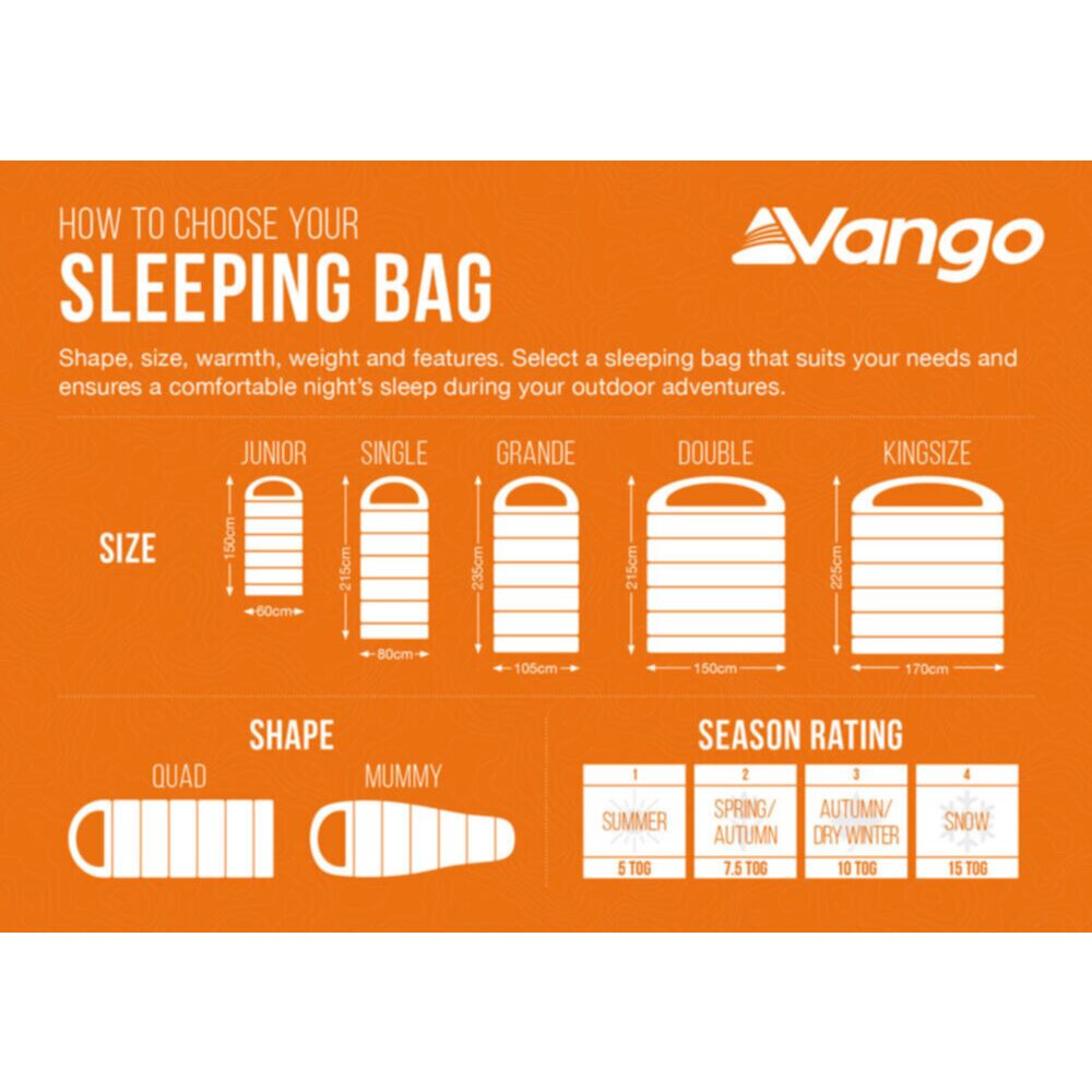  Vango Stellar Single Sleeping Bag (Oasis)