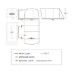  Vango Galli Low Poled Awning (180-210cm)